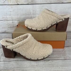 Korks Teddy Womens Sz 10M Mules Natural Tan